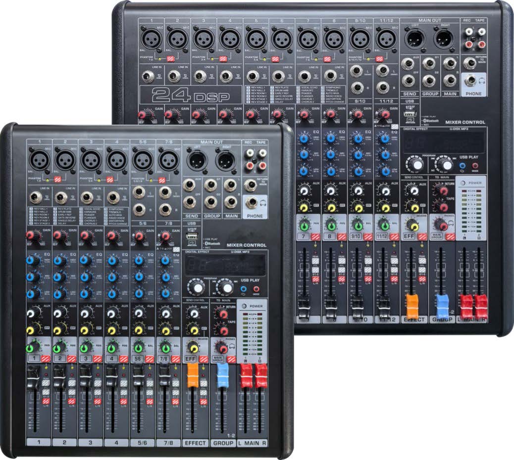 ABX8208 ABX8212 ABX8216 8/12/16-Channel Professional Mixing Console